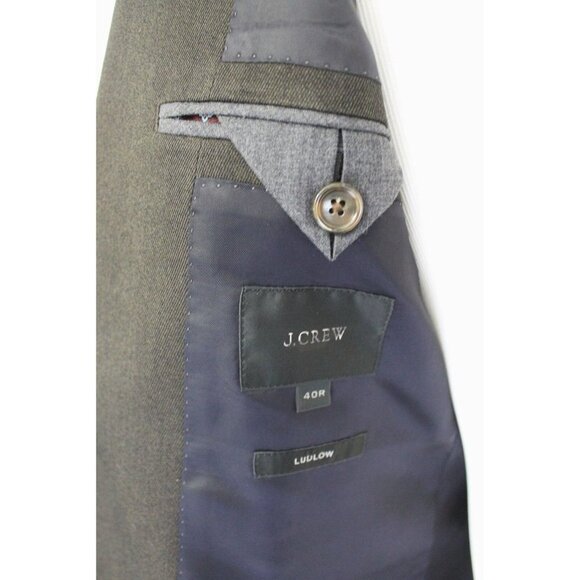 J Crew Sample Ludlow Suit Jacket In American Wool Dark Brown 40R NWOT - Picture 6 of 8